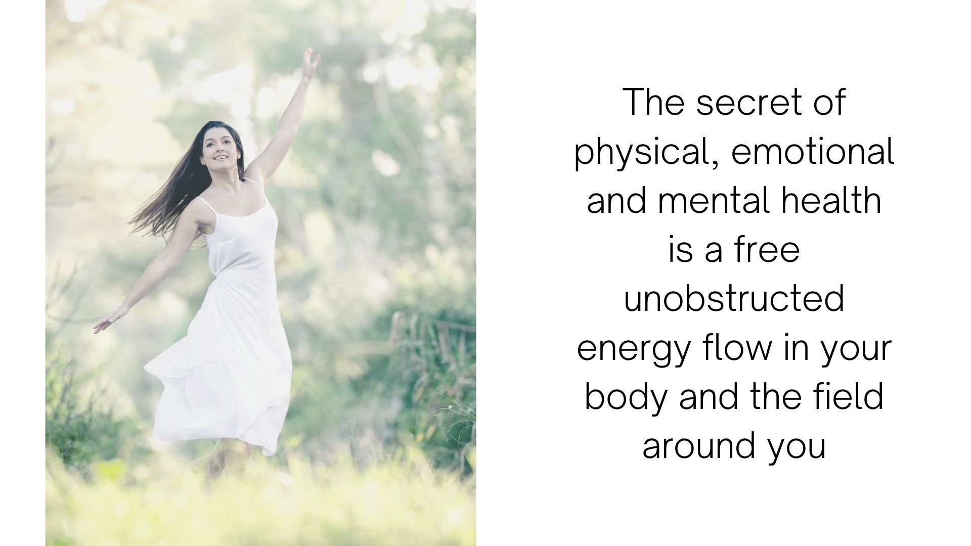 Woman Dancing Through Field Enjoying the Results of Energy Therapy