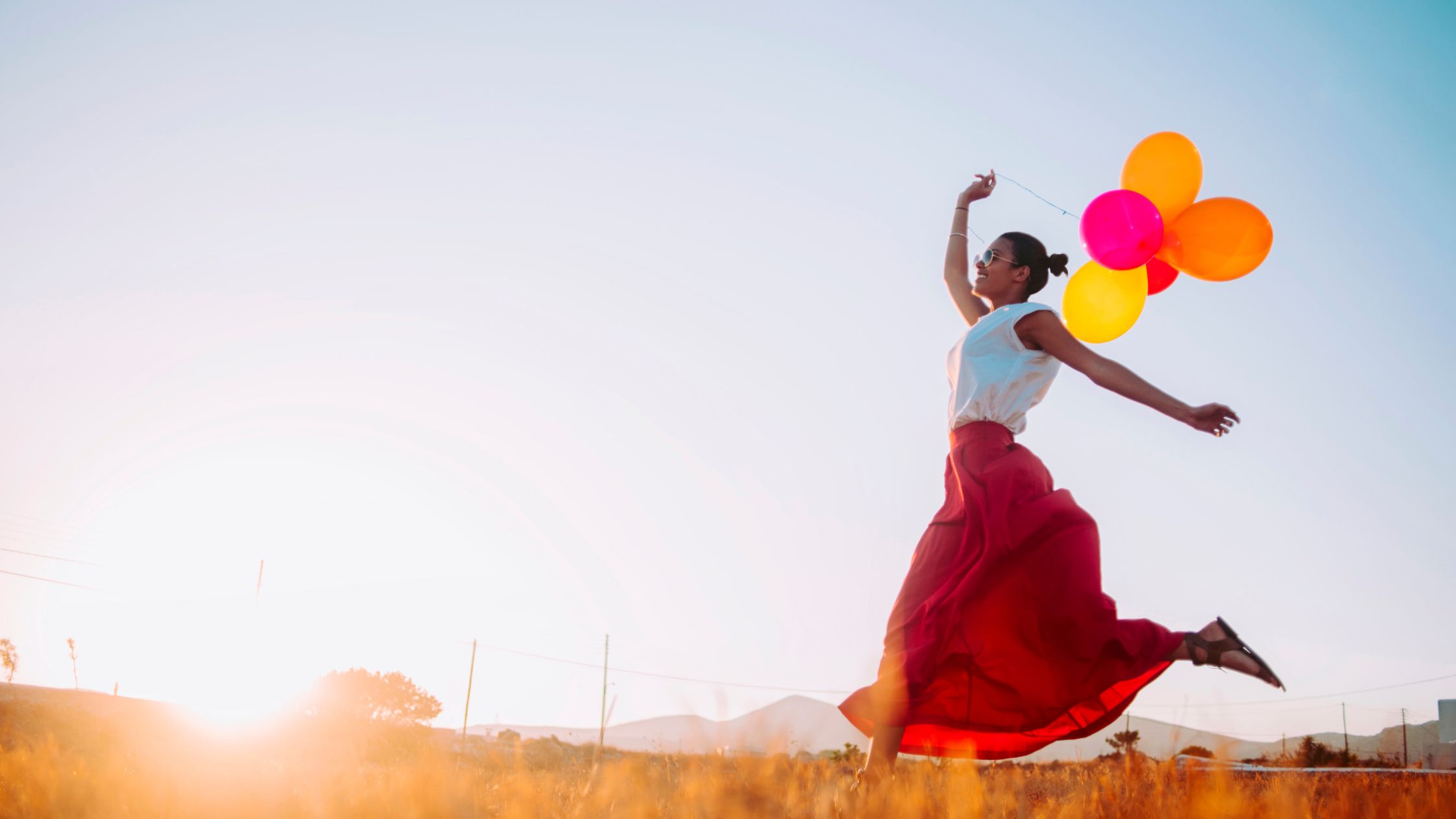 joy with balloons